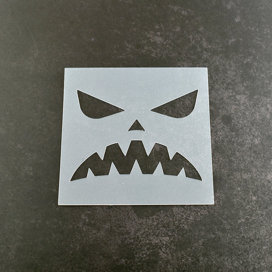 Spooky Face Stencil