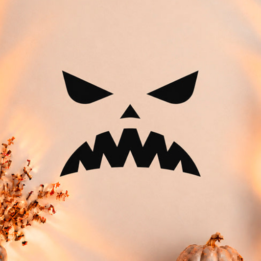 Spooky Face Stencil