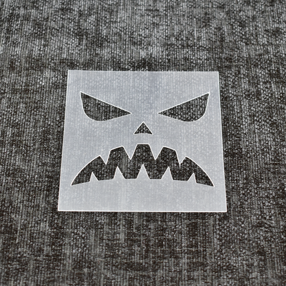 Spooky Face Stencil