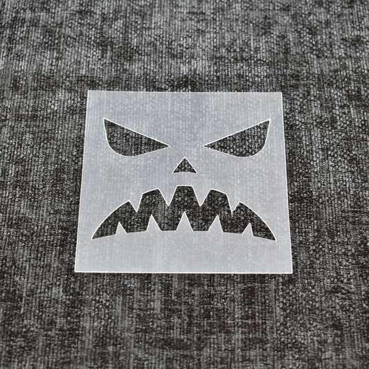 Spooky Face Stencil