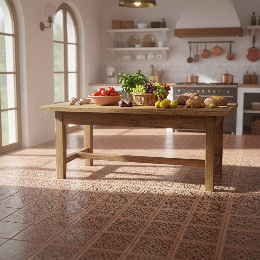 Tile Stencil - Design 01 - Kitchen Floor