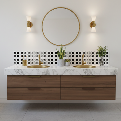 Tile Stencil - Design 02 - Bathroom Sink