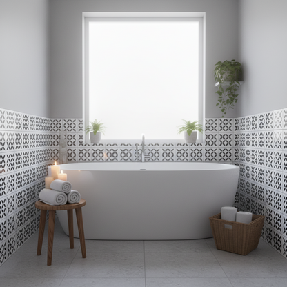 Tile Stencil - Design 02 - Bathroom Wall