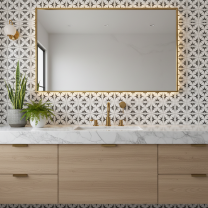 Tile Stencil - Design 03 - Bathroom Sink