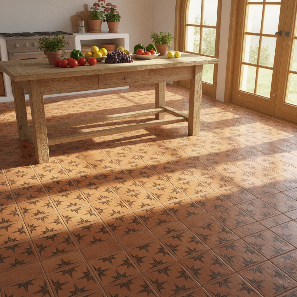 Tile Stencil - Design 03 - Kitchen Floor