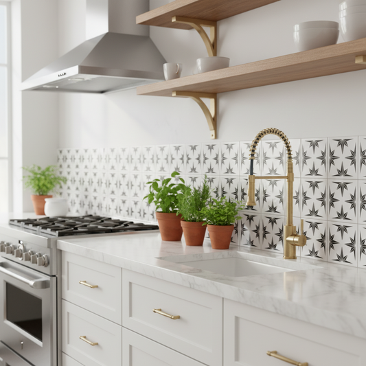 Tile Stencil - Design 03 - Kitchen Sink