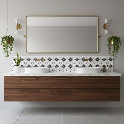 Tile Stencil - Design 04 - Bathroom Sink