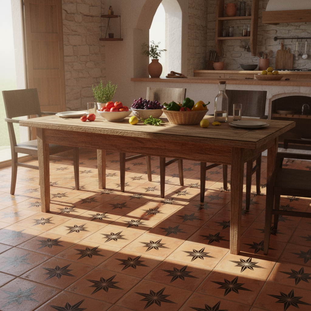 Tile Stencil - Design 04 - Kitchen Floor