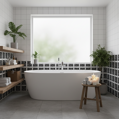 Tile Stencil - Design 05 - Bathroom Wall