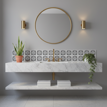 Tile Stencil - Design 07 - Bathroom Sink