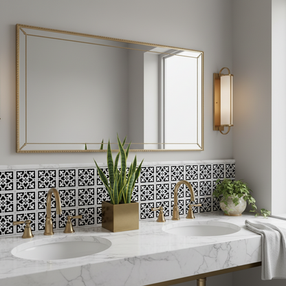 Tile Stencil - Design 08 - Bathroom Sink