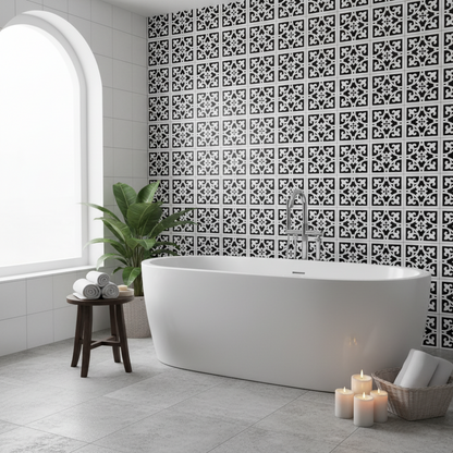 Tile Stencil - Design 08 - Bathroom Wall