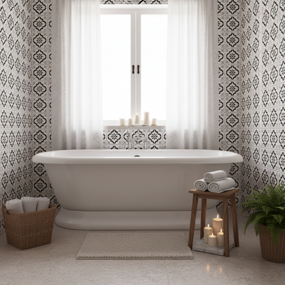 Tile Stencil - Design 10 - Bathroom Wall