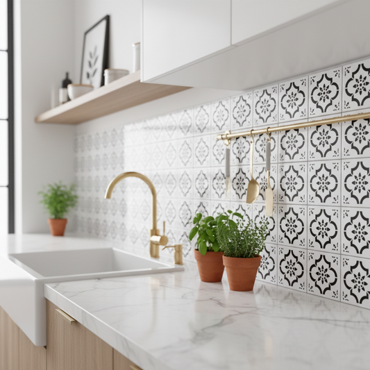 Tile Stencil - Design 10 - Kitchen Sink