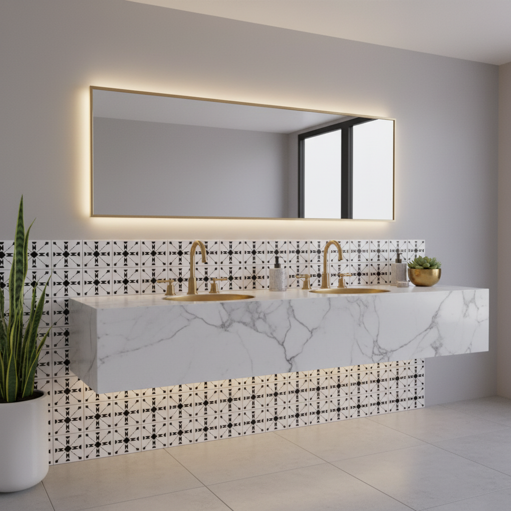 Tile Stencil - Design 11 - Bathroom Sink