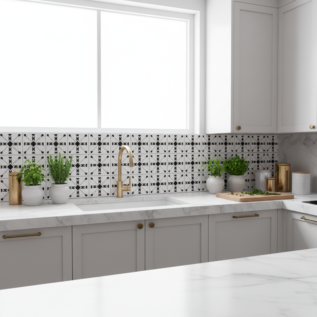 Tile Stencil - Design 11 - Kitchen Sink