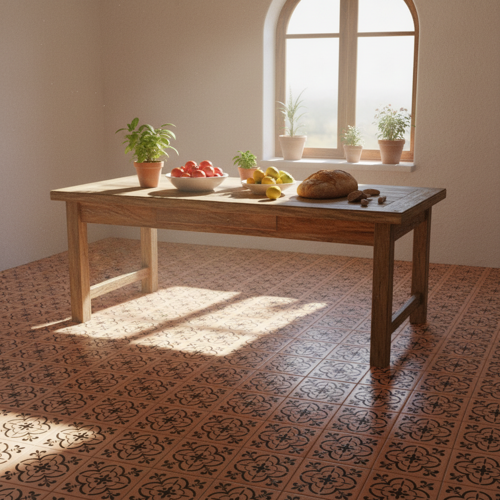 Tile Stencil - Design 12 - Kitchen Floor