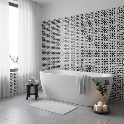 Tile Stencil - Design 13 - Bathroom Wall