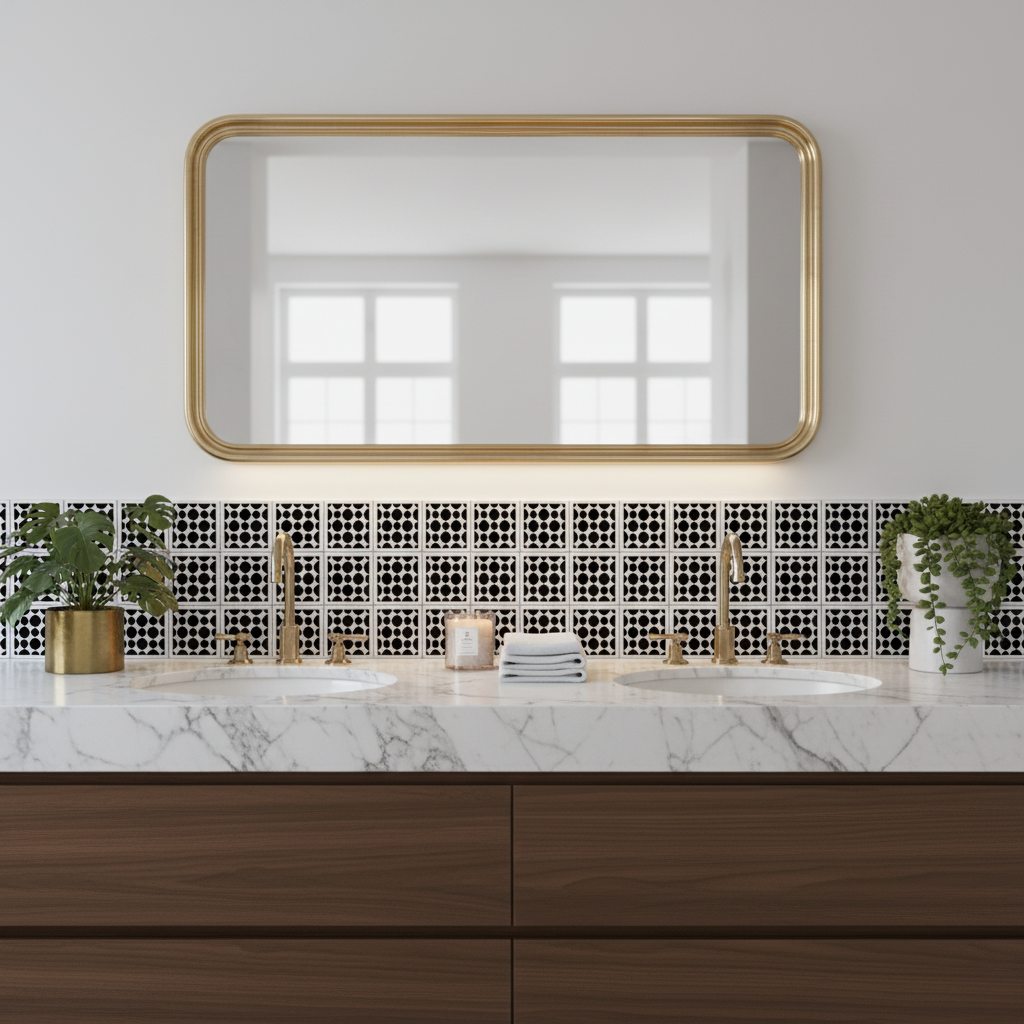 Tile Stencil - Design 15 - Bathroom Sink