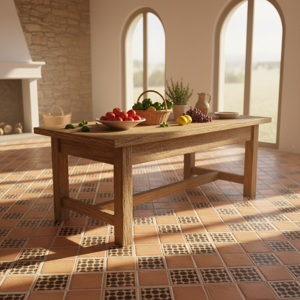 Tile Stencil - Design 15 - Kitchen Floor