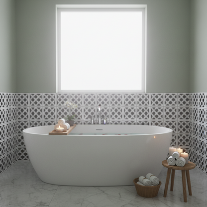 Tile Stencil - Design 16 - Bathroom Wall