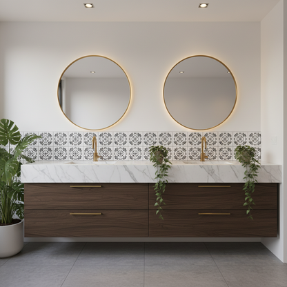 Tile Stencil - Design 19 - Bathroom Sink