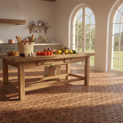 Tile Stencil - Design 19 - Kitchen Floor