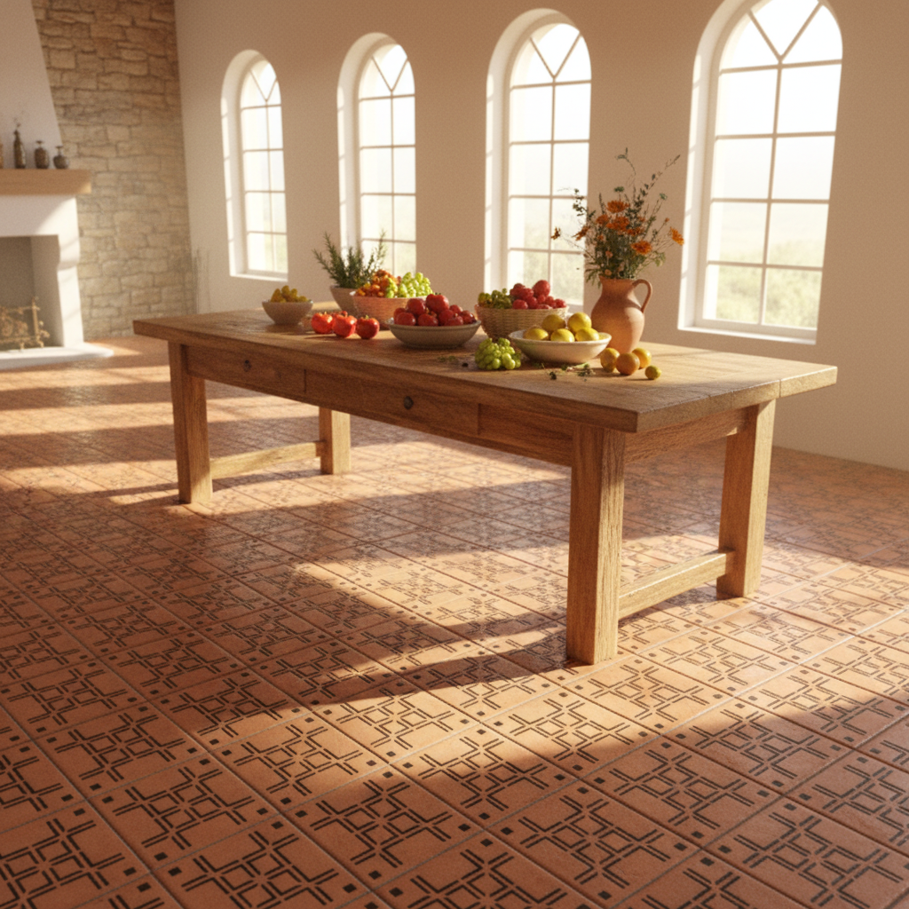 Tile Stencil - Design 20 - Kitchen Floor