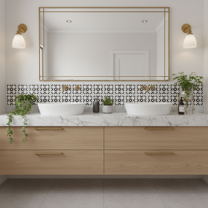 Tile Stencil - Design 22 - Bathroom Sink