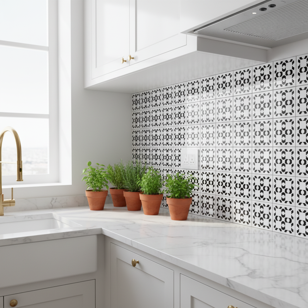 Tile Stencil - Design 22 - Kitchen Sink