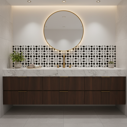 Tile Stencil - Design 24 - Bathroom Sink