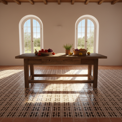 Tile Stencil - Design 25 - Kitchen Floor