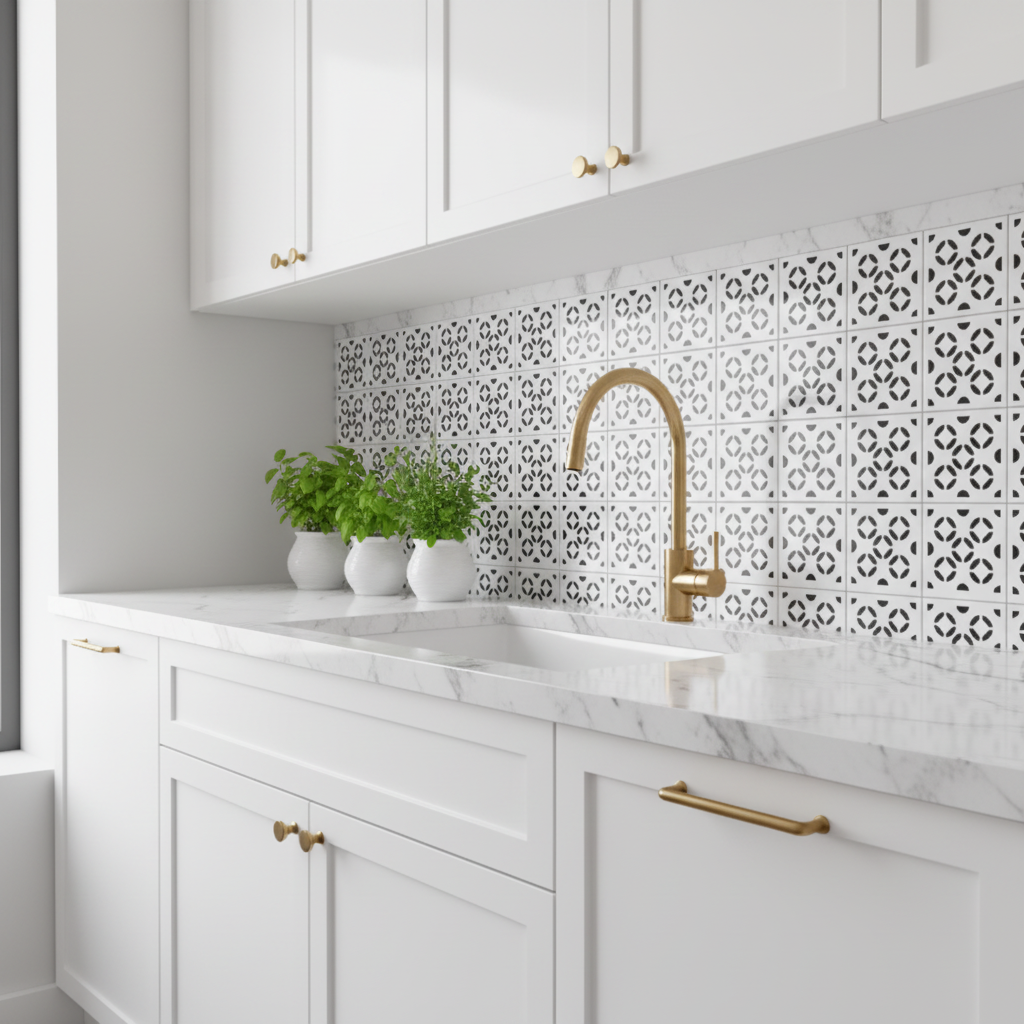  Tile Stencil - Design 27 - Kitchen Sink