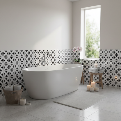 Tile Stencil - Design 28 - Bathroom Wall