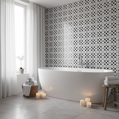 Tile Stencil - Design 29 - Bathroom Wall