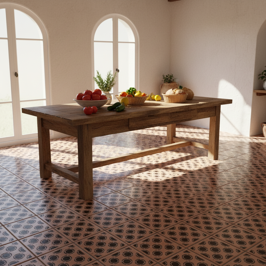 Tile Stencil - Design 29 - Kitchen Floor
