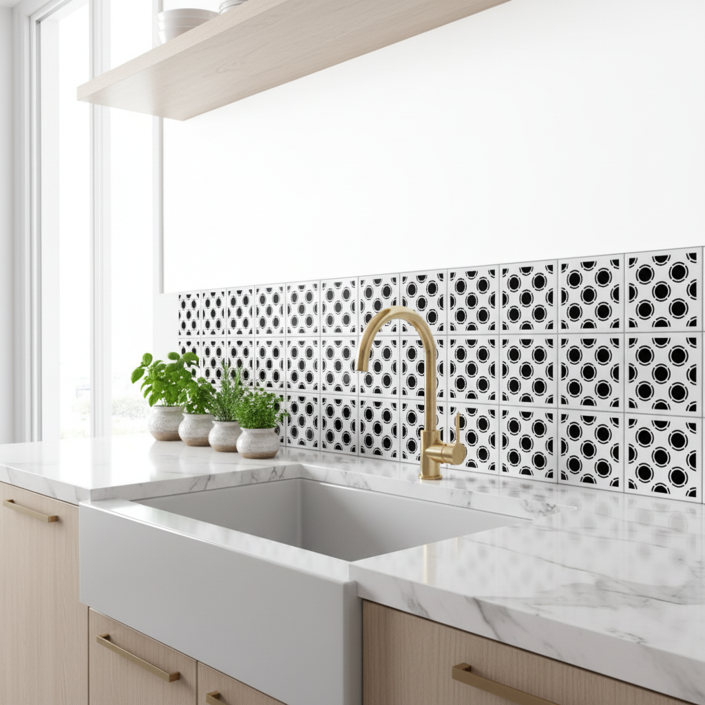 Tile Stencil - Design 29 - Kitchen Sink