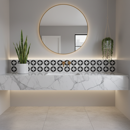 Tile Stencil - Design 30 - Bathroom Sink