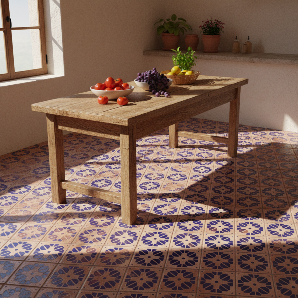Tile Stencil - Design 30 - Kitchen Floor