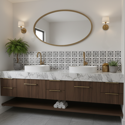 Tile Stencil - Design 31 - Bathroom Sink