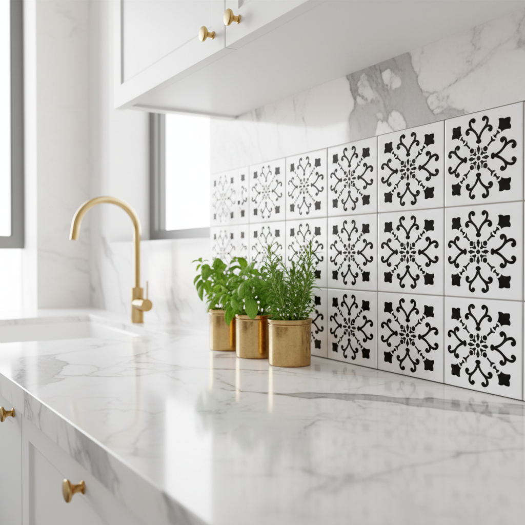 Tile Stencil - Design 31 - Kitchen Sink