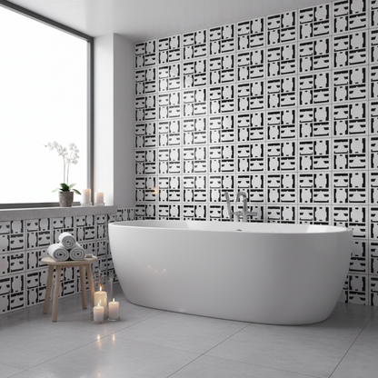 Tile Stencil - Design 32 - Bathroom Wall