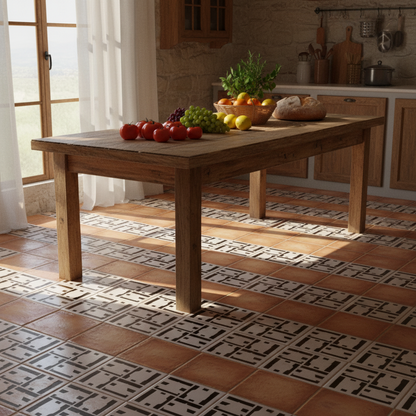 Tile Stencil - Design 32 - Kitchen Floor