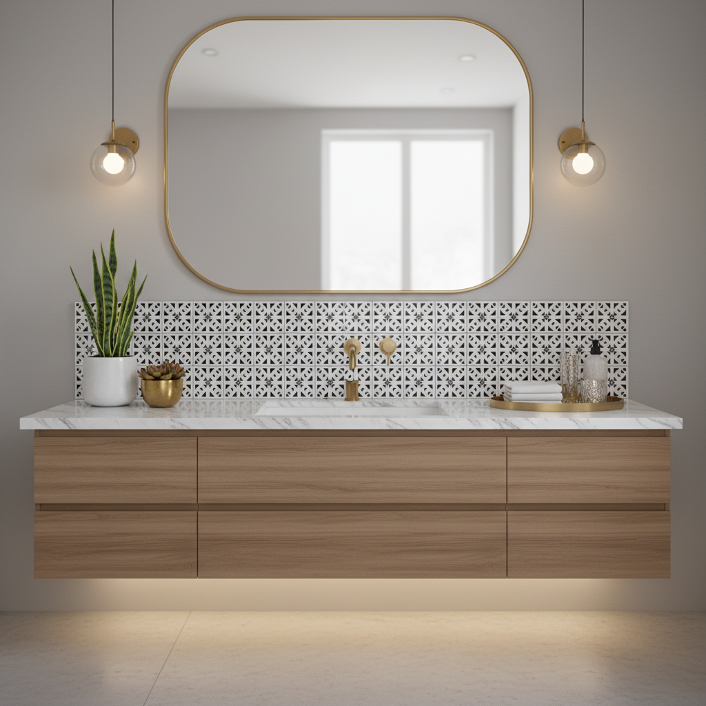 Tile Stencil - Design 34 - Bathroom Sink