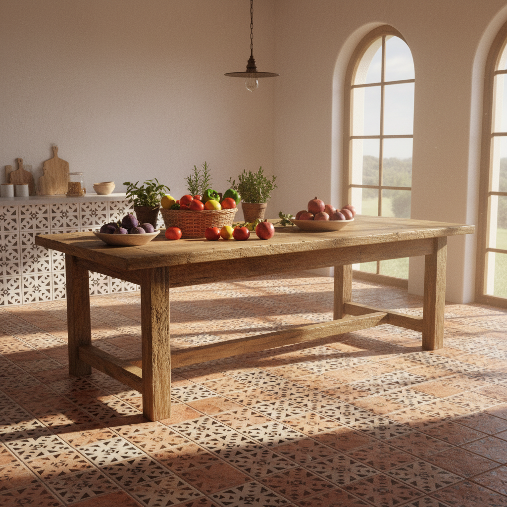 Tile Stencil - Design 34 - Kitchen Floor