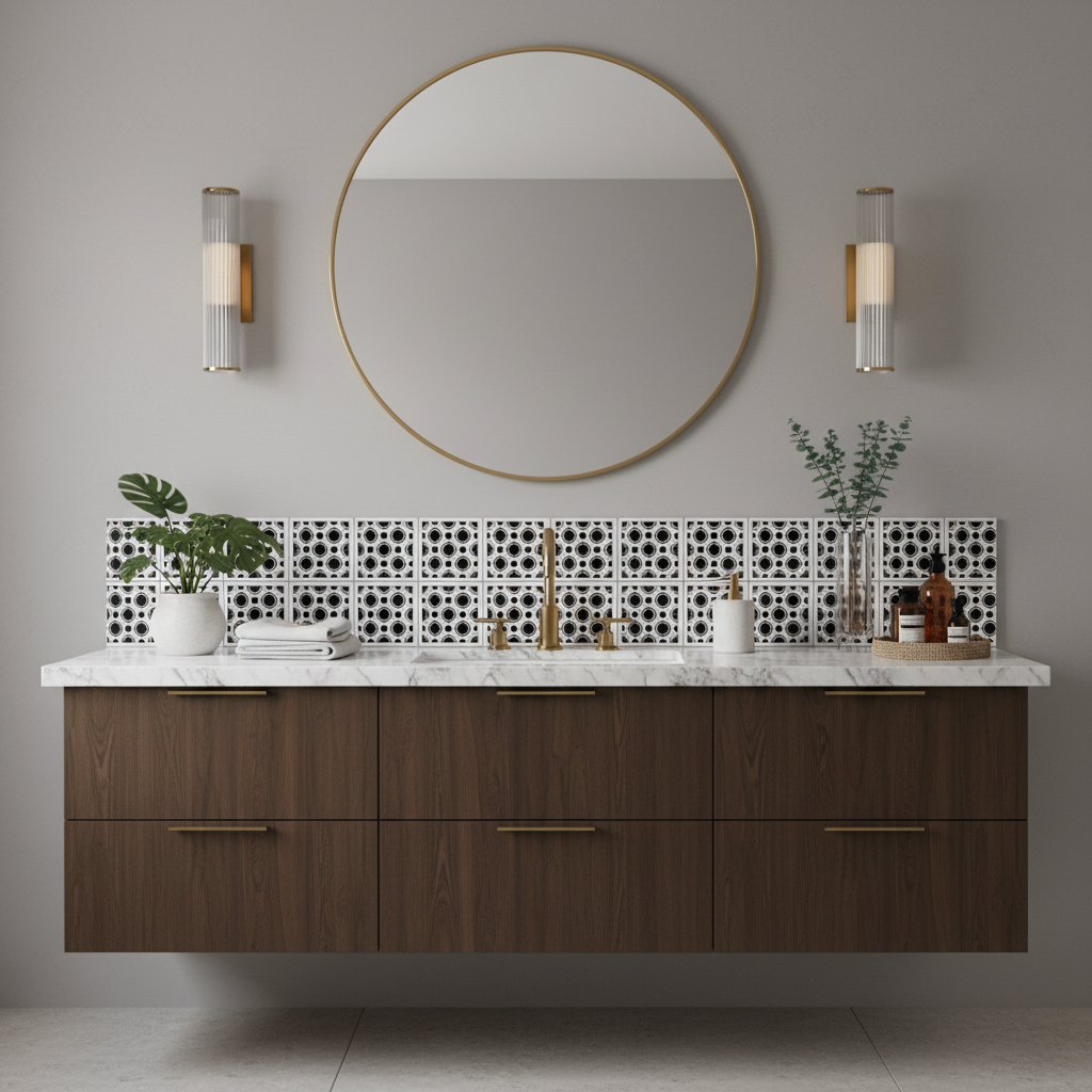 Tile Stencil - Design 35 - Bathroom Sink