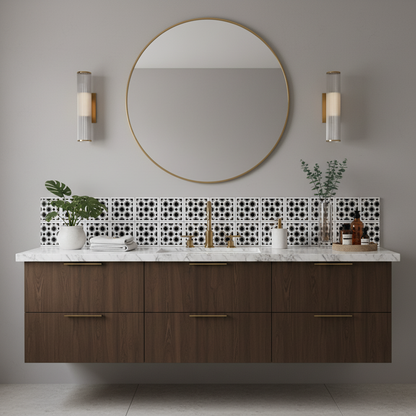Tile Stencil - Design 35 - Bathroom Sink