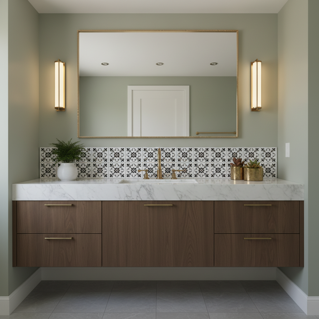 Tile Stencil - Design 36 - Bathroom Sink