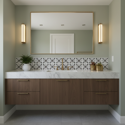 Tile Stencil - Design 36 - Bathroom Sink