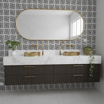 Tile Stencil - Design 38 - Bathroom Sink